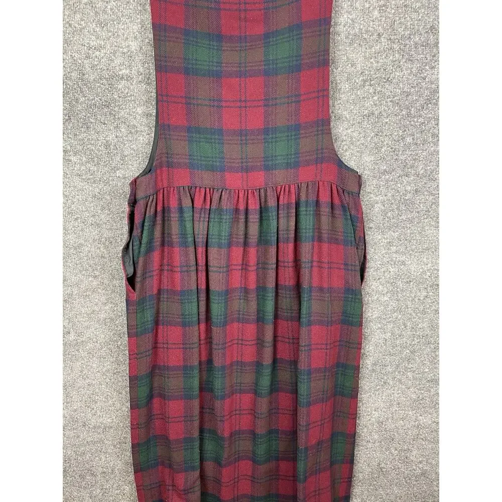 Ventage Walker & Lane Plaid Corduroy Pinafore Dress Size 12 - Picture 10 of 11